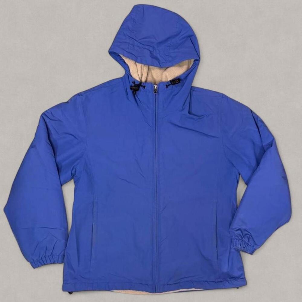 Lands end blue hooded lined